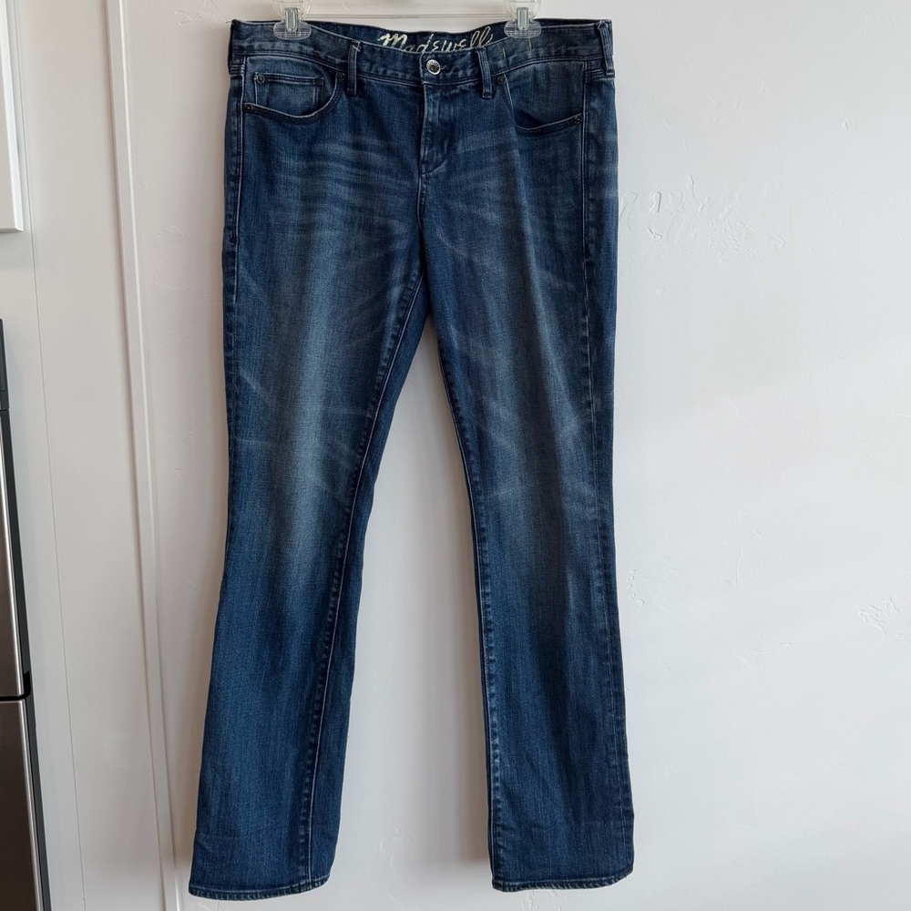 Madewell Women’s Stretch Denim Jeans Size 31x32 Medium Wash Slim Straight